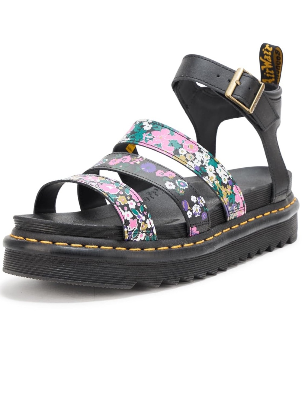DR. MARTENS Blair’s Black Floral sandals size 7